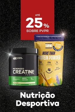 Nutrição Desportiva com destaque promocional de até 25% sobre preço de Venda ao Público Recomendado